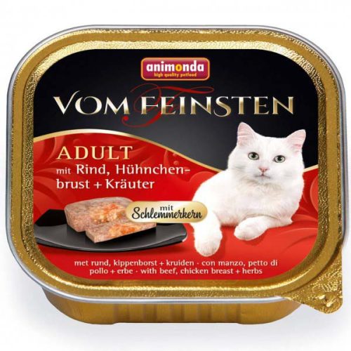 Animonda vom Feinsten macska tálka marha&csirkemell&gyógynövények 32x100g