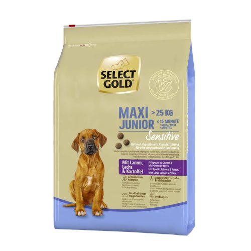 SELECT GOLD Sensitive kutya szárazeledel maxi junior bárány 4kg