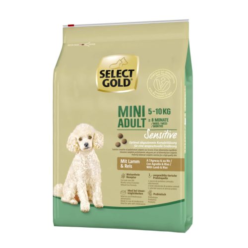 SELECT GOLD Sensitive kutya szárazeledel mini adult bárány 4kg