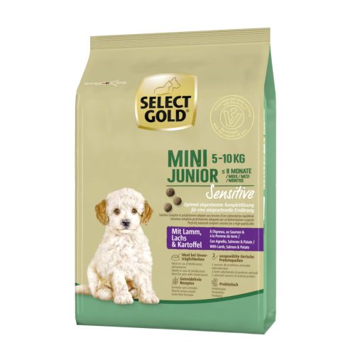 SELECT GOLD Sensitive kutya szárazeledel mini junior bárány 1kg