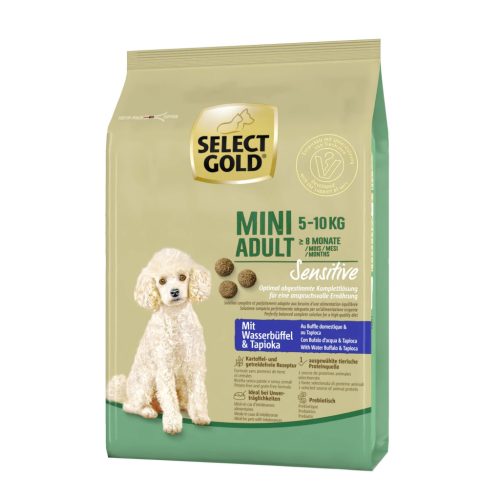 SELECT GOLD Sensitive kutya szárazeledel mini adult biv&tápióka 1kg
