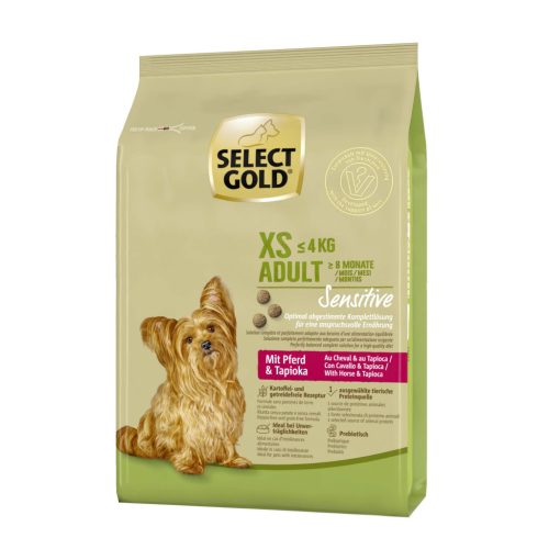 SELECT GOLD Sensitive kutya szárazeledel XS adult lóhús&tápióka 1kg