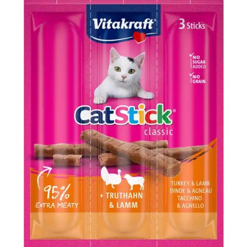 Vitakraft Stick macska jutalomfalat pulyka&bárány 3x18g