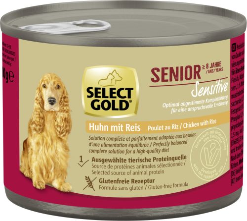 Select Gold Sensitive kutya konzerv senior csirke&rizs 6x200g