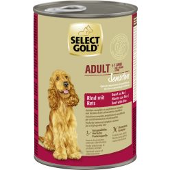 SELECT GOLD Sensitive kutya konzerv adult marha&rizs 6x400g