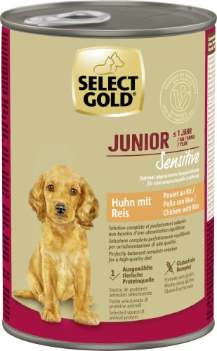 Select Gold Sensitive kutya konzerv junior csirke&rizs 6x400g
