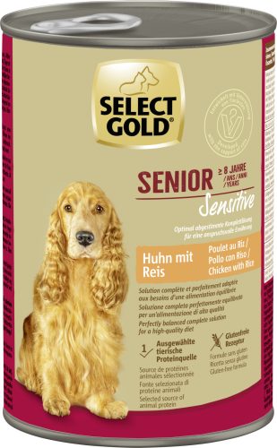 Select Gold Sensitive kutya konzerv senior csirke&rizs 6x400g