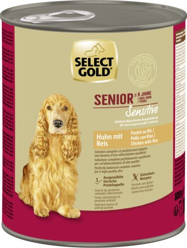 SELECT GOLD Sensitive kutya konzerv senior csirke&rizs 6x800g