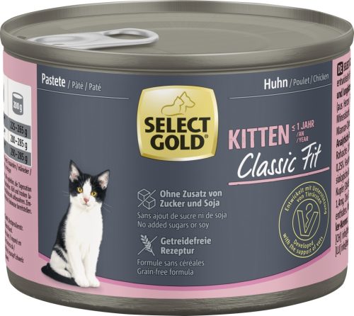 Select Gold macska konzerv kitten csirke 6x200g