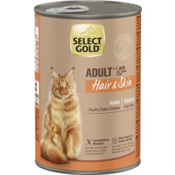   SELECT GOLD Sensitive macska konzerv adult Hair&Skin csirke 6x400g