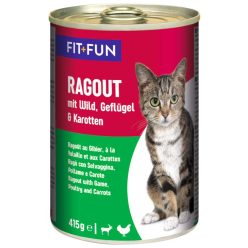 FIT+FUN macska konzerv ragu adult vad&szárnyas 12x415g