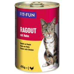 FIT+FUN macska konzerv ragu adult csirke 12x415g