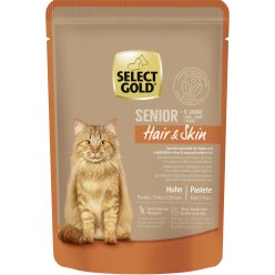 Select Gold Hair&Skin macska tasak senior csirke 12x85g