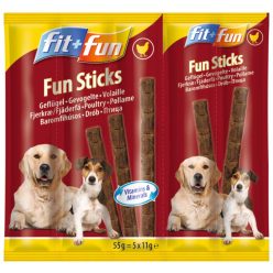 Fit+Fun Fun Sticks kutya jutalomfalat csirke 55g