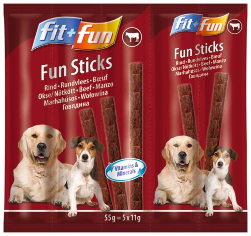Fit+Fun Fun Sticks kutya jutalomfalat marha 55g