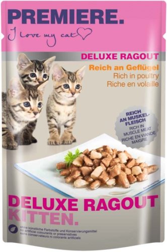 Premiere Deluxe Ragout macska tasak kitten szárnyas 22x85g