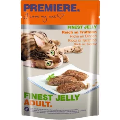 Premiere Finest Jelly macska tasak adult pulyka 22x85g