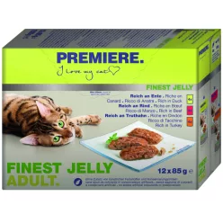   Premiere Finest Jelly macska tasak MP adult kacsa&marha 12x85g