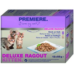   Premiere Deluxe Ragout macska tasak MP kitten borjú&szárnyas 12x85g