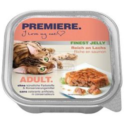 Premiere Finest Jelly macska tálka adult lazac 16x100g