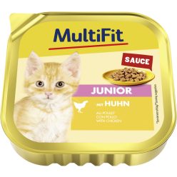MultiFit macska tálka ragu junior csirke 16x100g