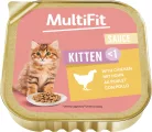 MultiFit macska tálka ragu junior csirke 16x100g