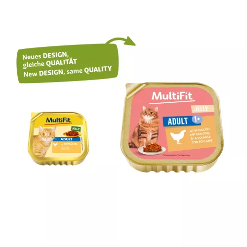 MultiFit macska tálka zselé adult szárnyas 16x100g