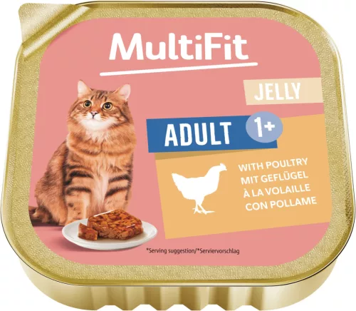 MultiFit macska tálka zselé adult szárnyas 16x100g