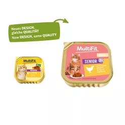 MultiFit macska tálka zselé senior csirke 16x100g
