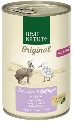 Real Nature Original macska konzerv adult vadnyúl&szárnyas 6x400g