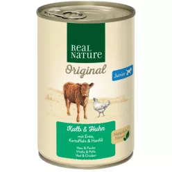   Real Nature Original kutya konzerv junior borjú&baromfi 6x400g