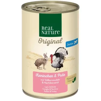 Real Nature Original kutya konzerv junior vadnyúl&pulyka 6x400g