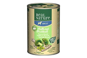 REAL NATURE Classic kutya konzerv adult borjú&brokkoli 6x400g