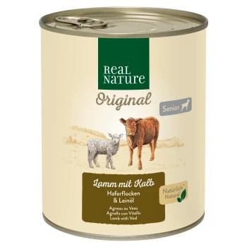 Real Nature Original kutya konzerv senior bárány&borjú 6x800g