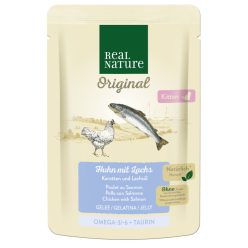 Real Nature Original macska tasak kitten csirke&lazac 12x85g