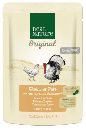 Real Nature Original macska tasak senior csirke&pulyka 12x85g