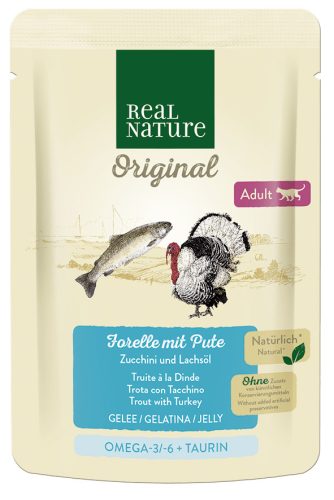 Real Nature Original macska tasak adult pisztráng&pulyka 12x85g