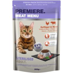 Premiere száraz macskaeledel sterilised szárnyas 300g