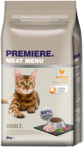 Premiere Meat Menu száraz macskaeledel adult szárnyas 2kg