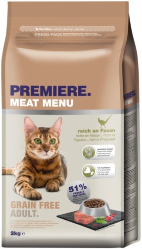 Premiere GrainFree száraz macskaeledel adult fácán 2kg
