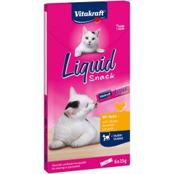   Vitakraft Naturals Liquid macska jutalomfalat csirke&taurin 6x15g