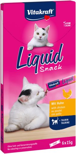 Vitakraft Naturals Liquid macska jutalomfalat csirke&taurin 6x15g
