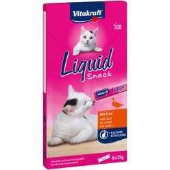   Vitakraft Naturals Liquid macska jutalomfalat kacsa&béta-glükánokkal 6x15g
