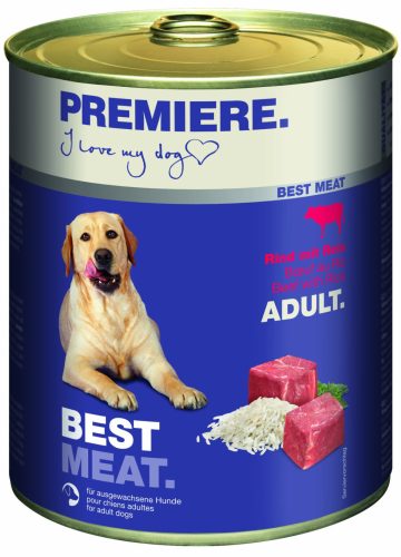 Premiere Best Meat kutya konzerv adult marha&rizs 6x800g