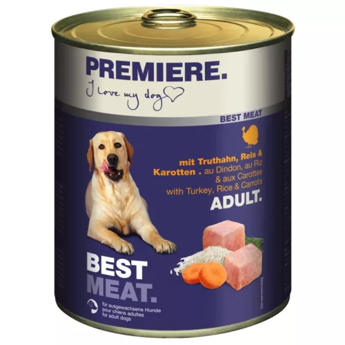 Premiere Best Meat kutya konzerv pulyka&zöldség 6x800g