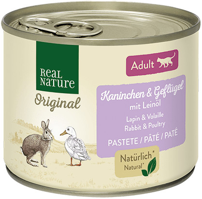 Real Nature Original macska konzerv adult vadnyúl&szárnyas 6x200g