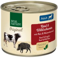  Real Nature Original kutya konzerv adult marha&vaddisznó 6x200g