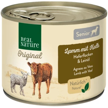 Real Nature Original kutya konzerv senior bárány&borjú 6x200g