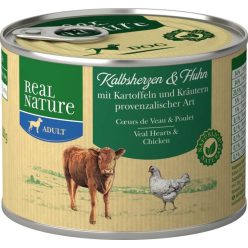   Real Nature Classic kutya konzerv adult borjúszív&csirke 6x200g