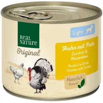 Real Nature Original kutya konzerv adult light csirke&pulyka 6x200g
